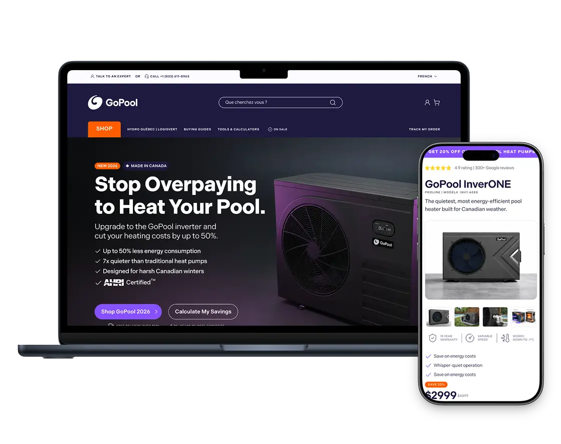 GoPool ecommerce UX — high-ticket product page redesign