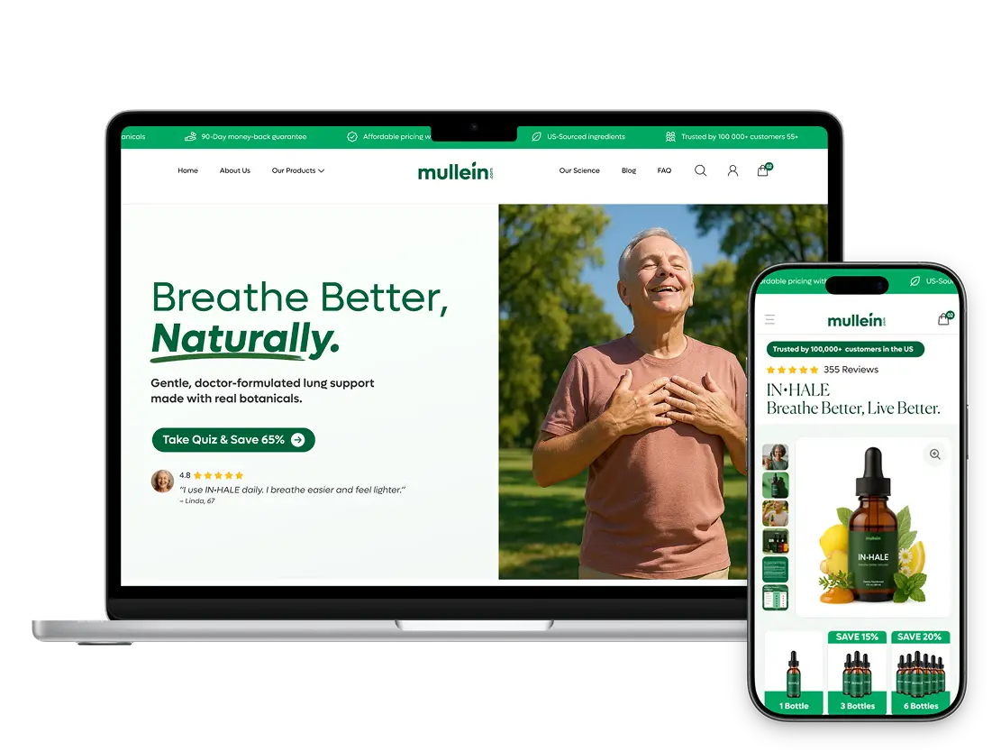 Mullein supplement ecommerce UX case study