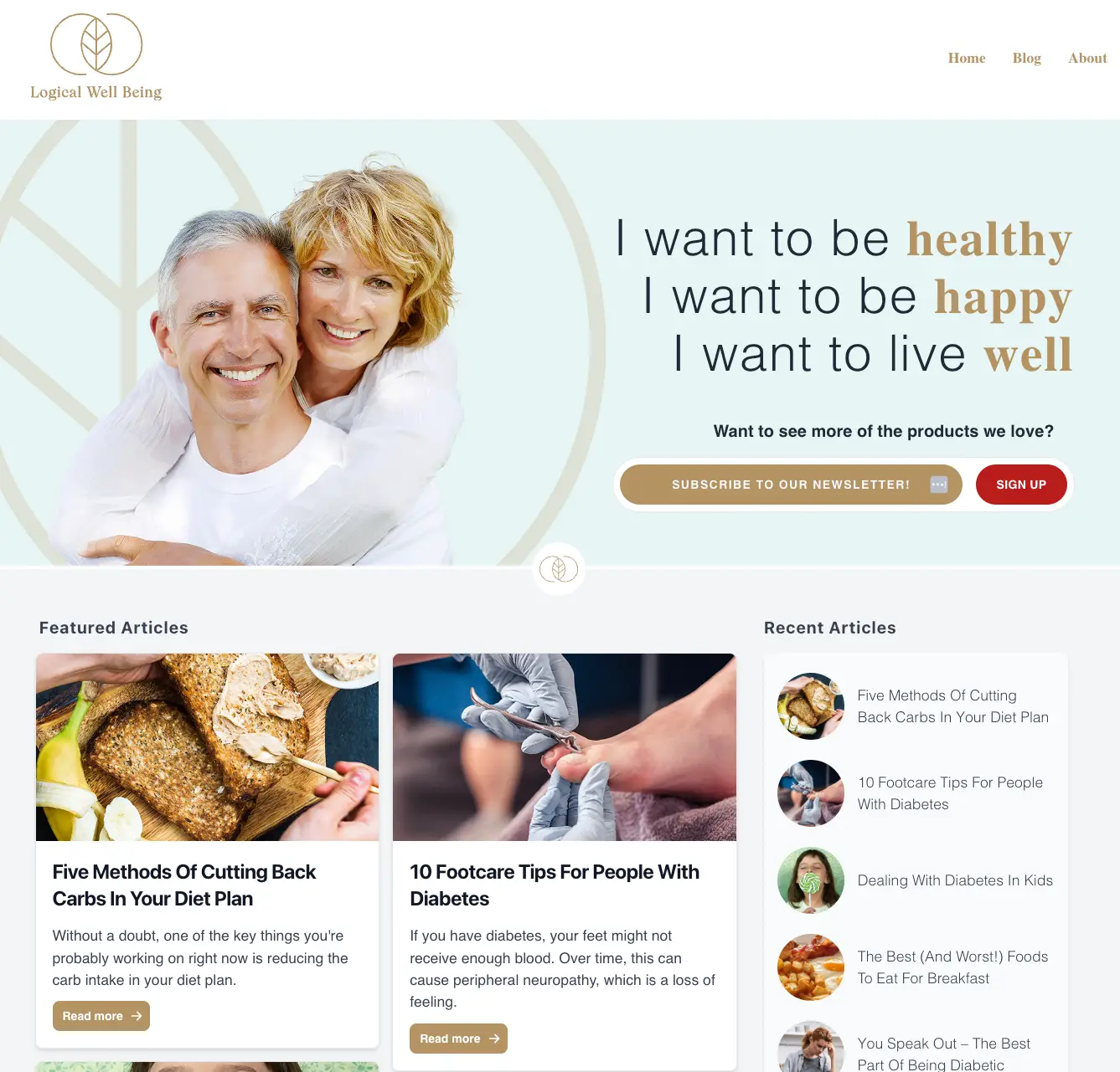 Logical Wellbeing website screenshot