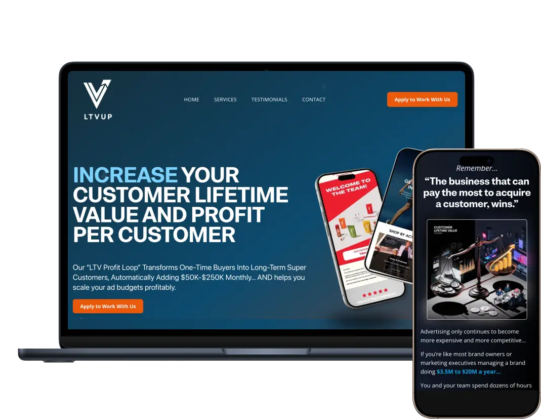 LTVUp website preview