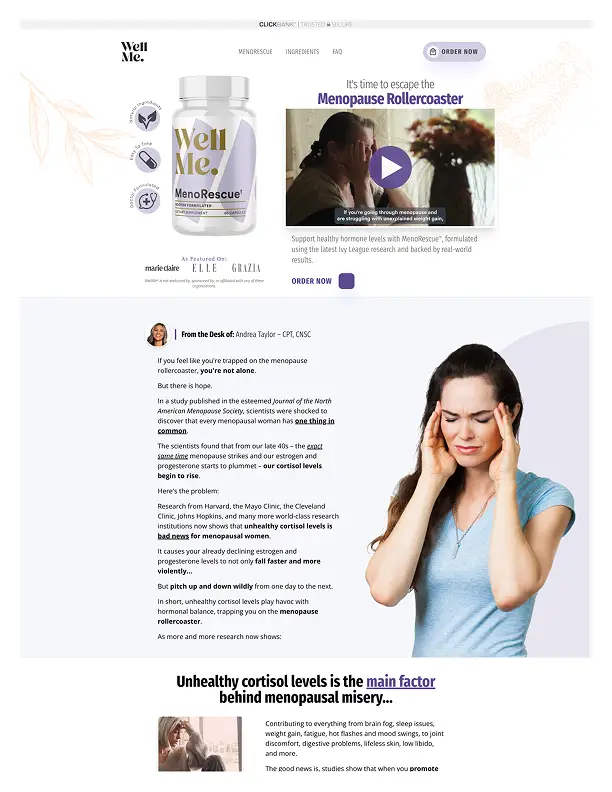 Menorescue funnel system preview