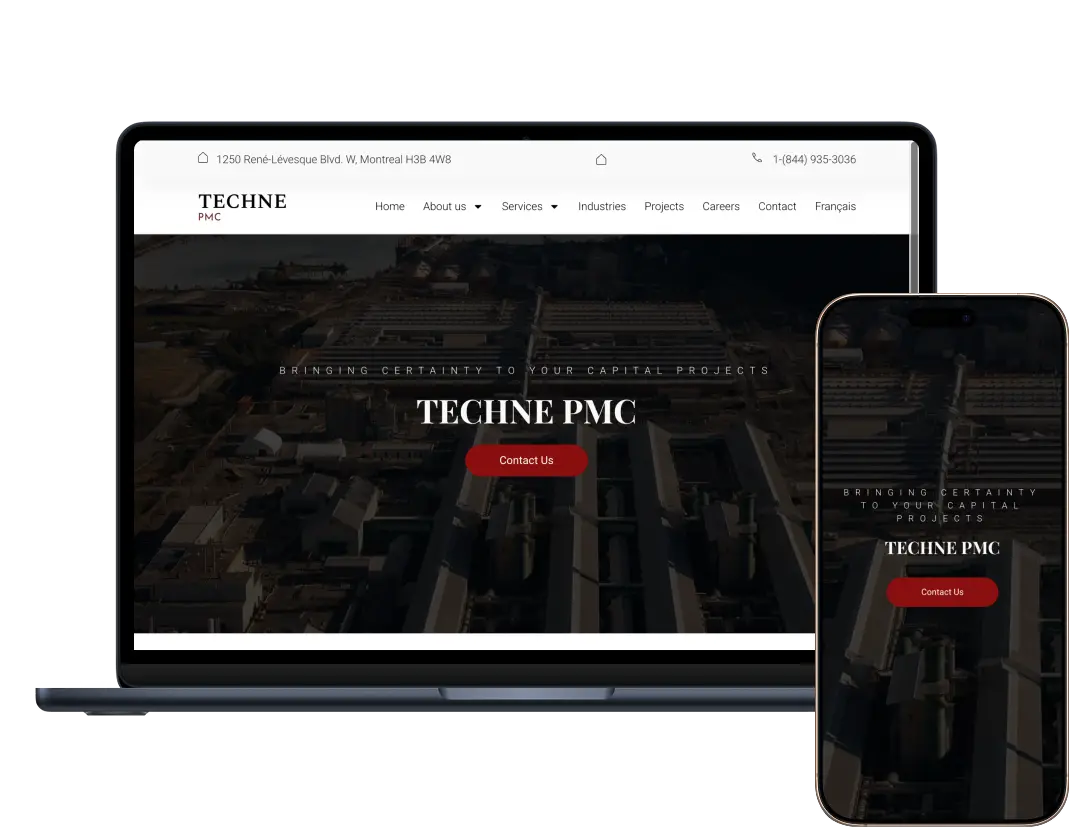 Techne PMC website preview