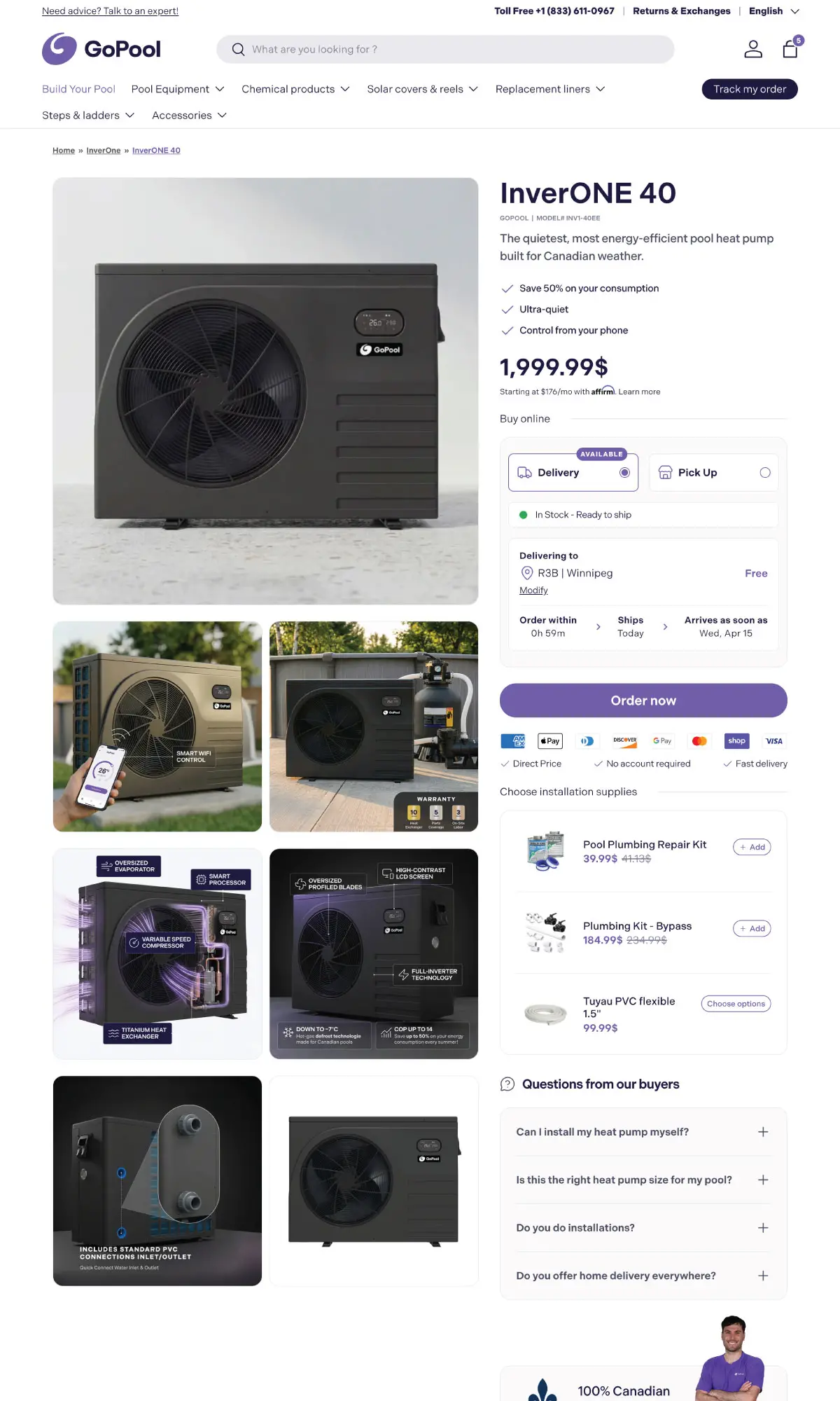 GoPool ecommerce redesign preview