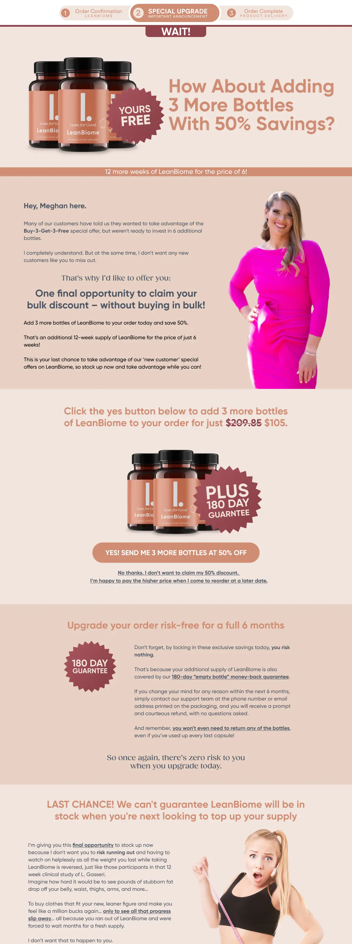 LeanBiome downsell page design preview