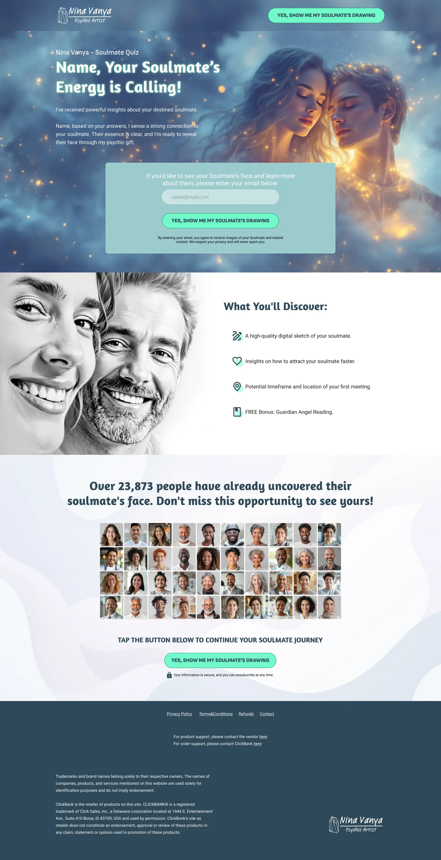 Nina Vanya upsell page design preview