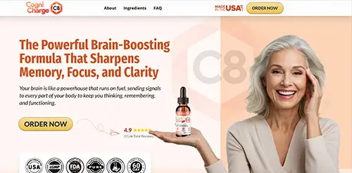 CogniCharge C8 landing page preview