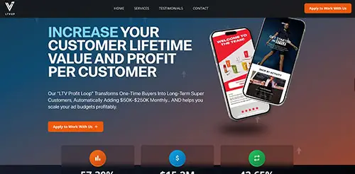 LTVUp website redesign preview