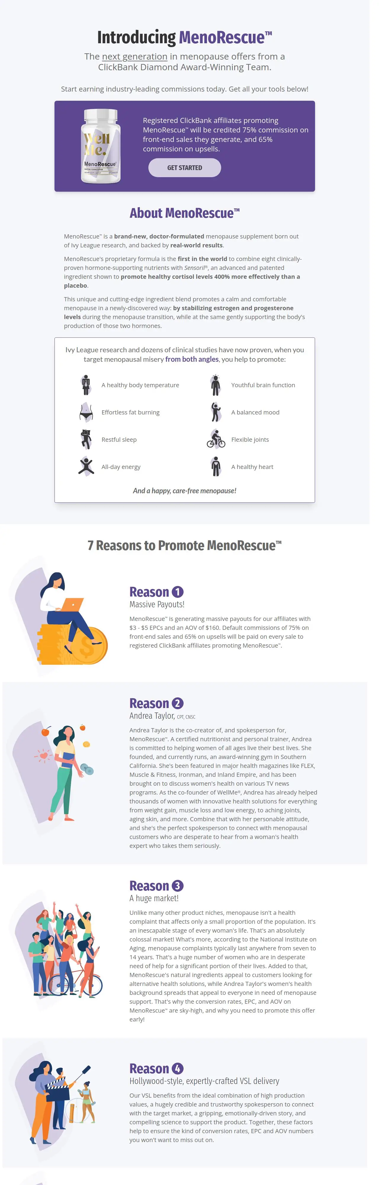 Menorescue affiliates full page