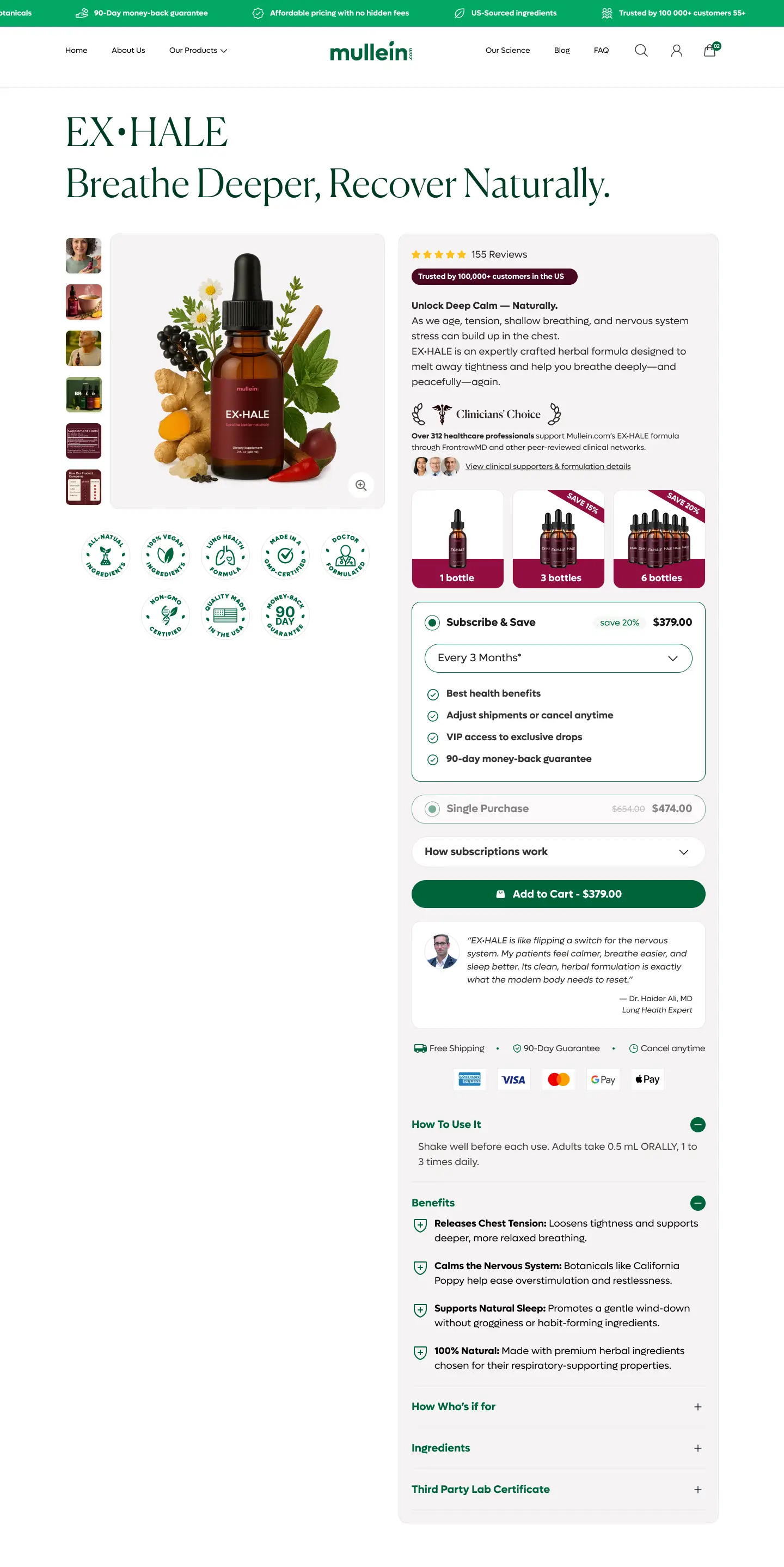 Mullein product page design preview