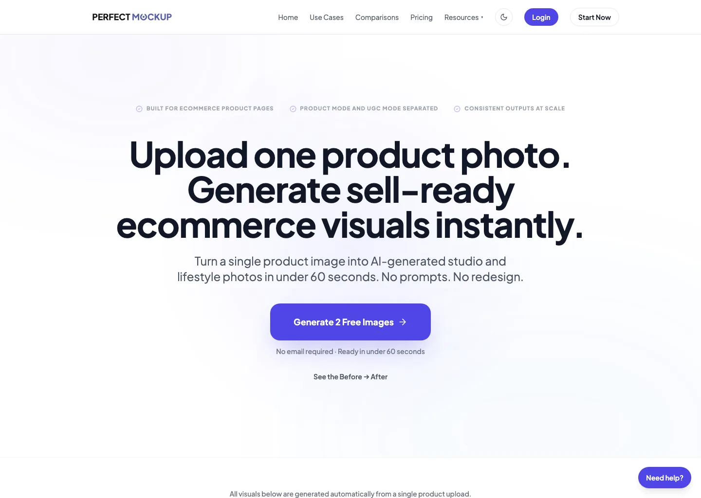Perfect Mockup website redesign preview
