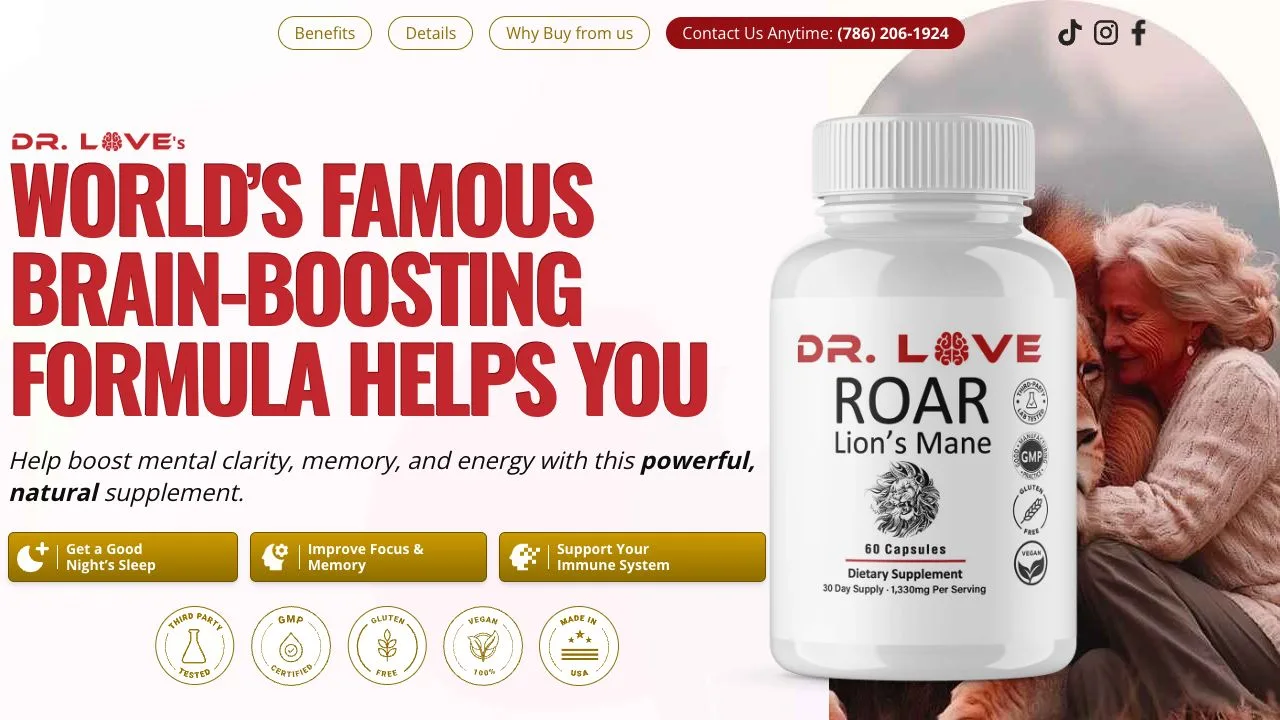 Roar Lion's Mane landing screenshot