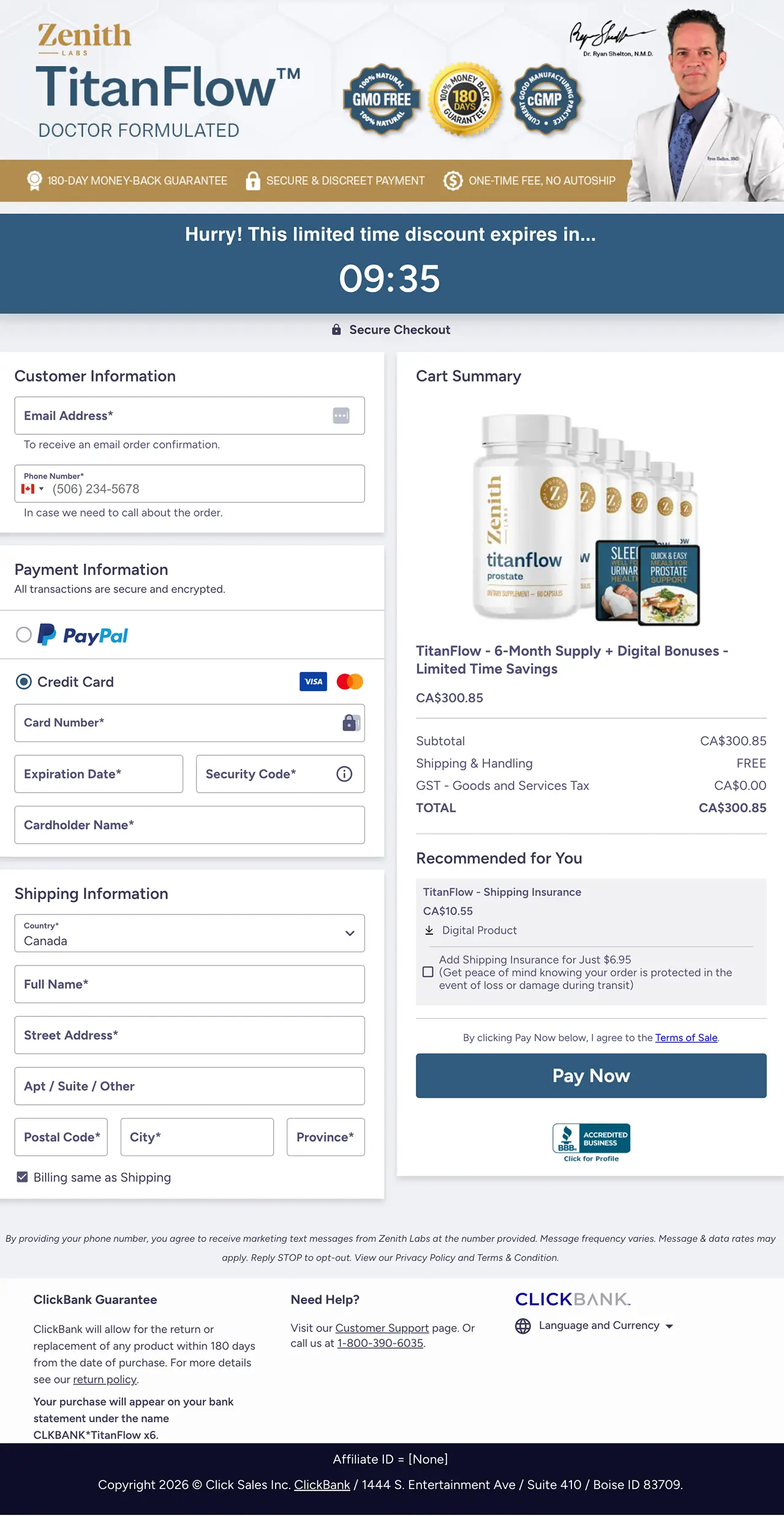Prostate Revealed checkout