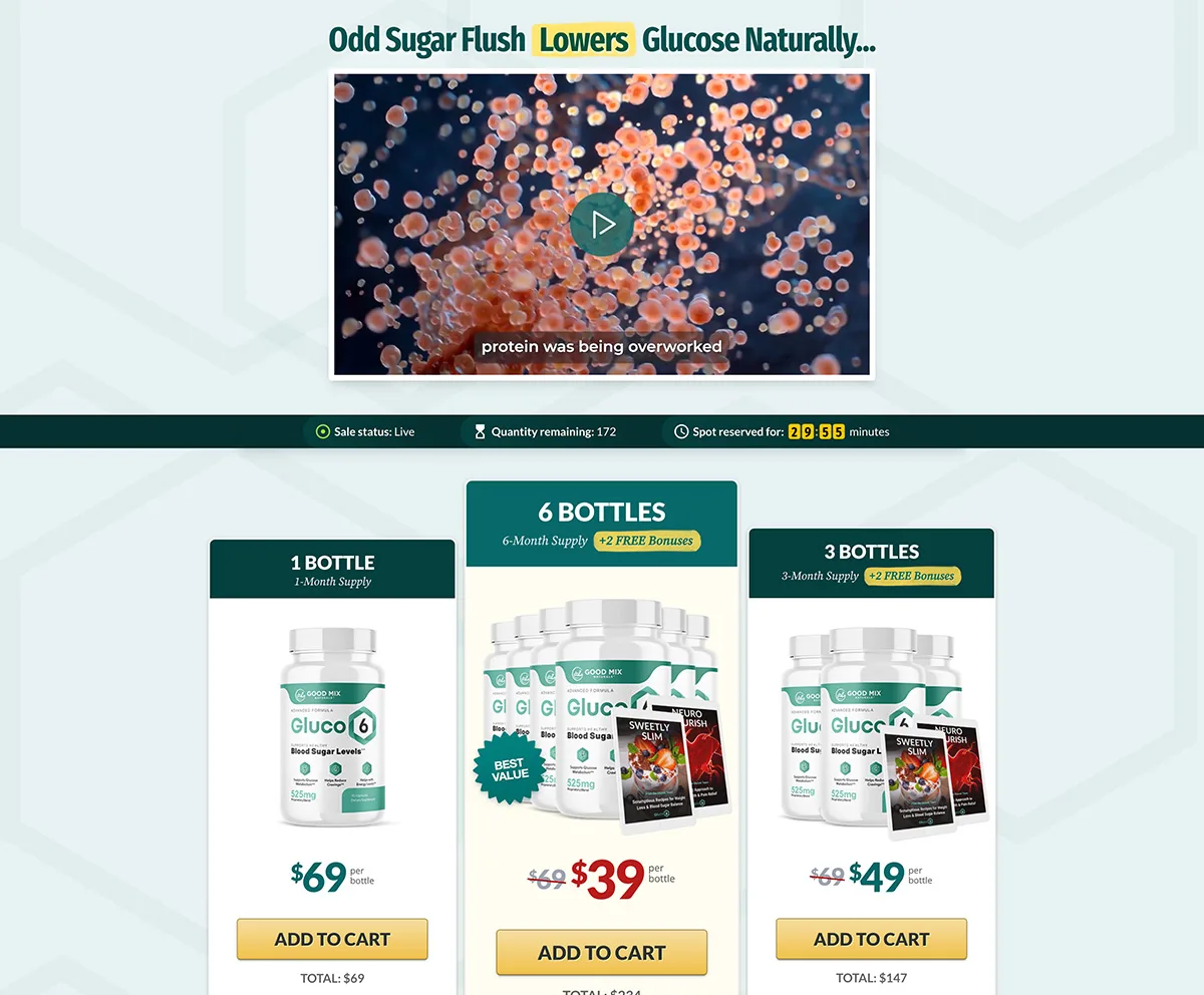 Gluco6 VSL screenshot