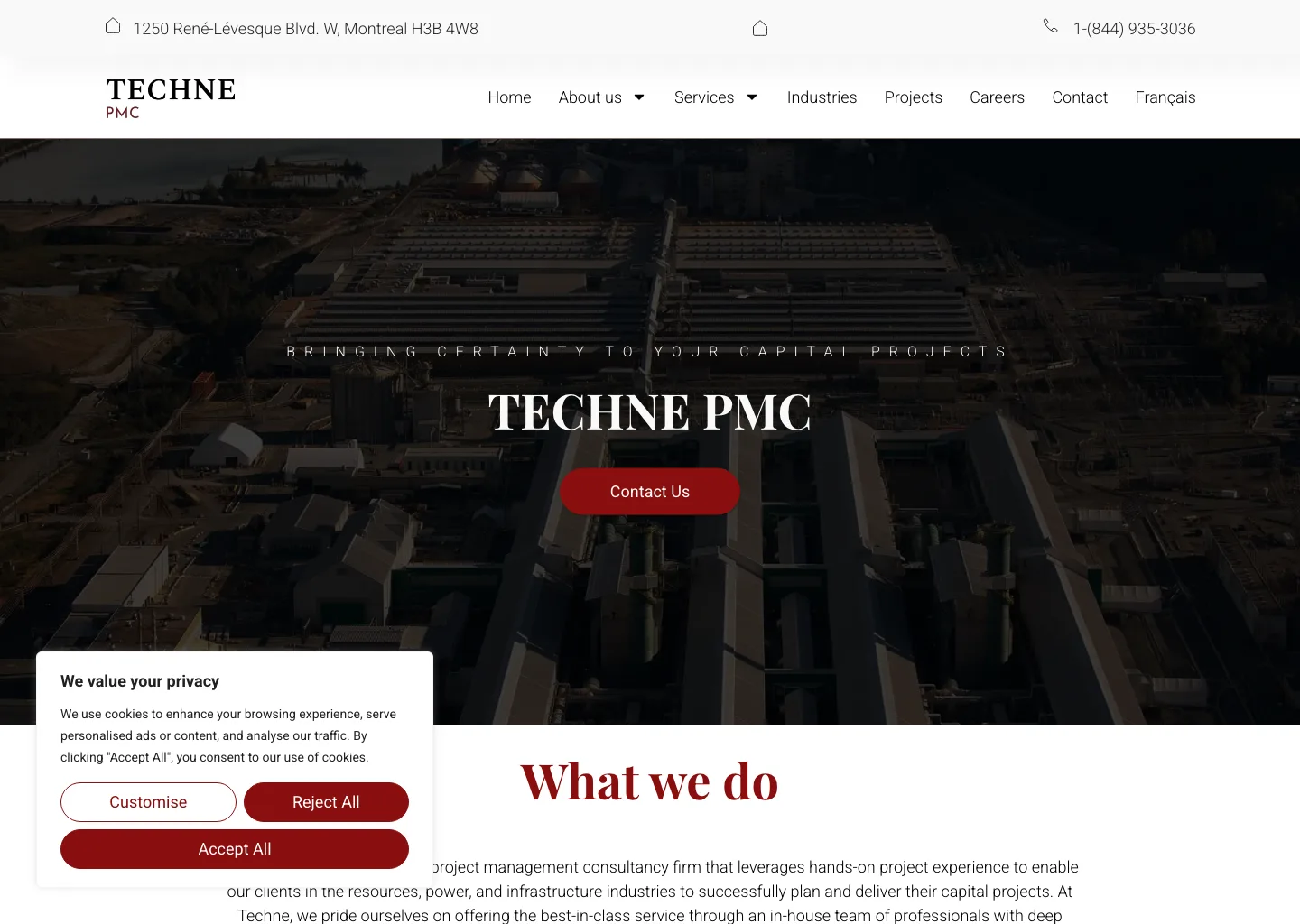 Techne PMC website redesign preview