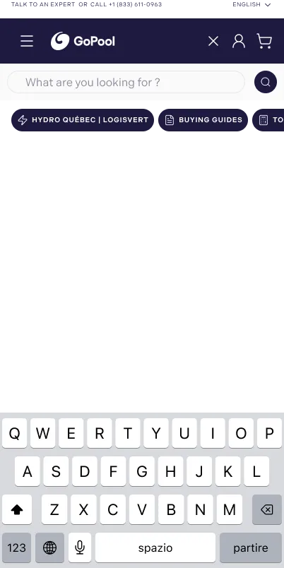 GoPool mobile navigation state: 02 Search / discovery