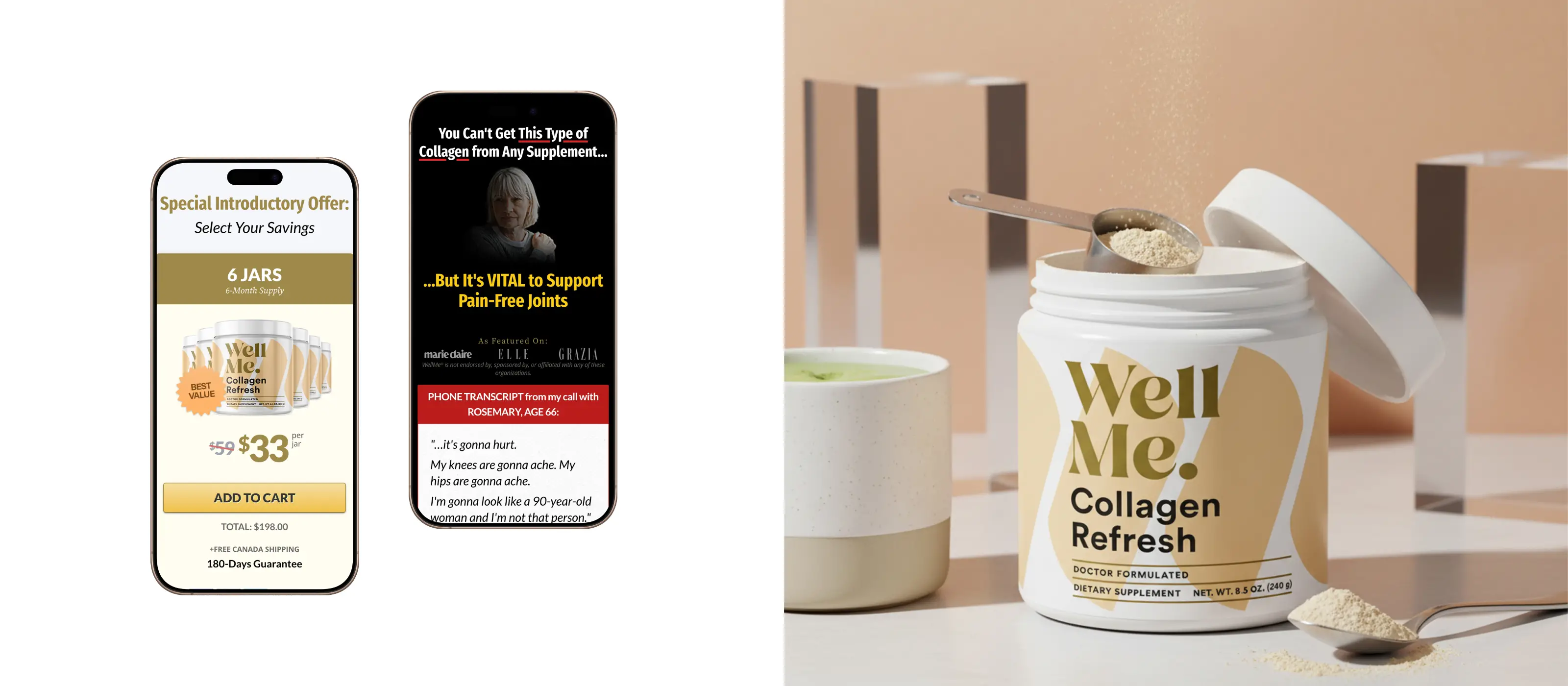 Your Collagen Source collagen product and offer imagery