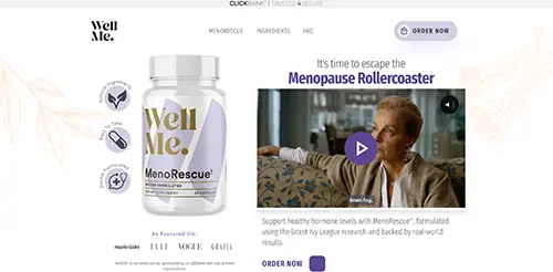 Menorescue Landing Page Design